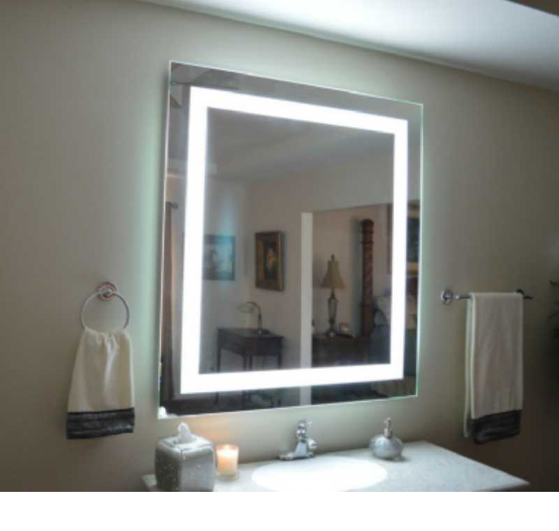 Otel Tipi Özel Üretim Banyo Aynası Kare Ledli