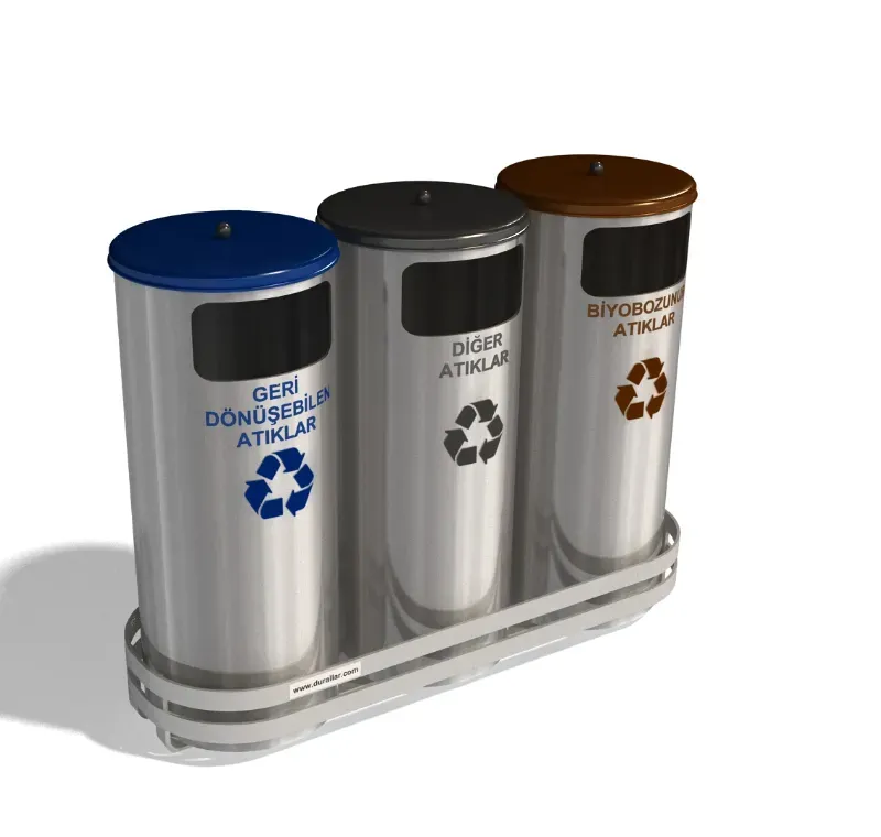 3 lü Geri Dönüşüm Kovası -GDK-3017