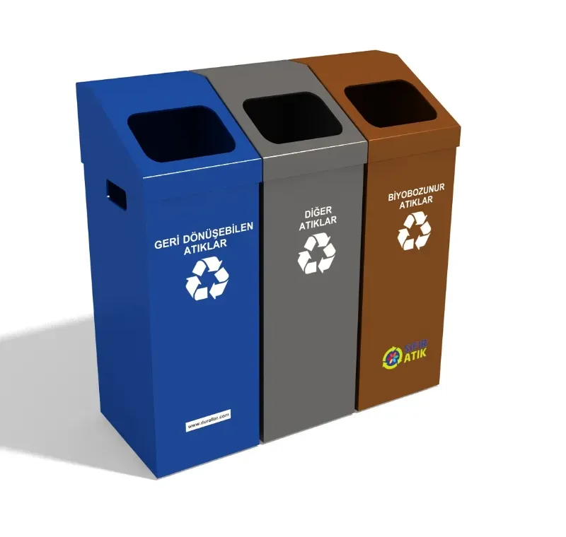 3 lü Sıfır Atık Çöp Kutusu -GDK-3022