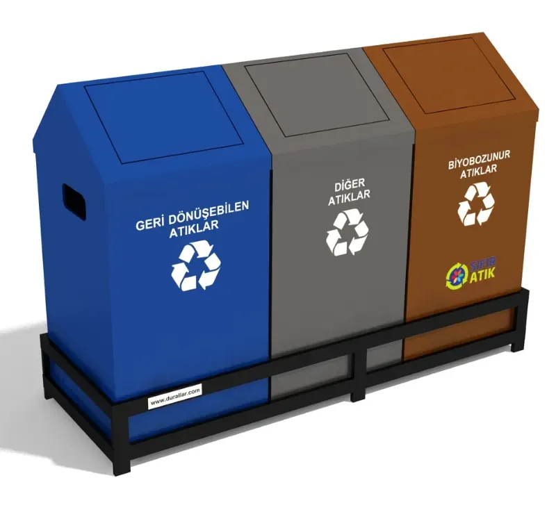 3 lü Sıfır Atık Ünitesi -GDK-3037