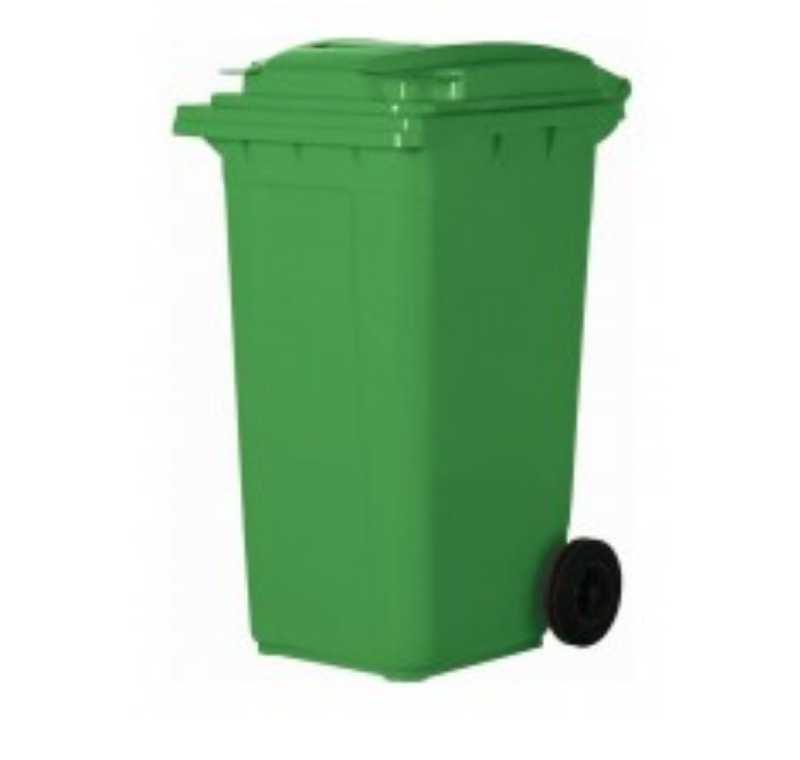 360 lt Yeşil Plastik Çöp Konteyneri -