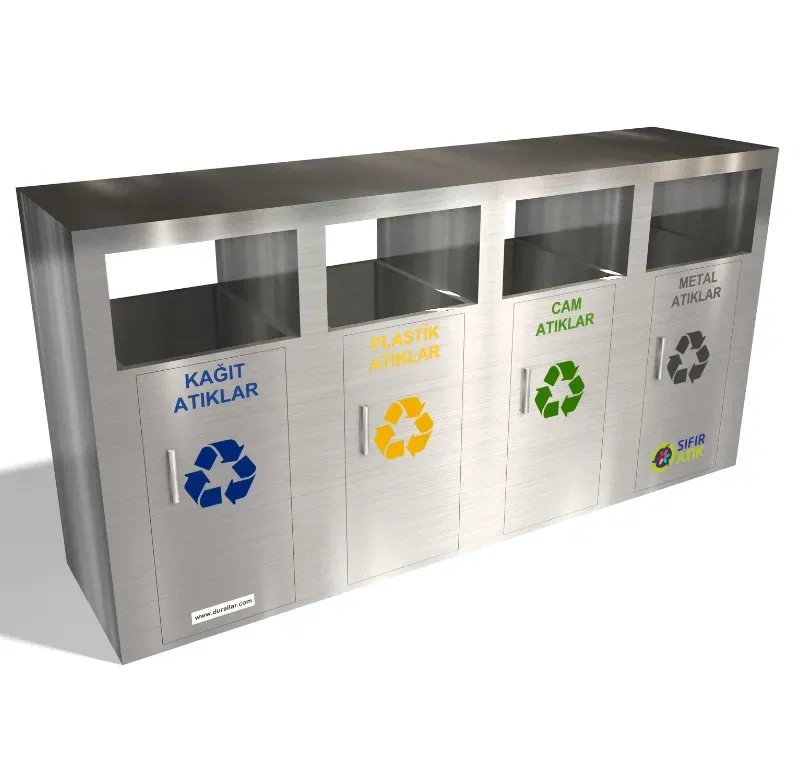 4 Lü Geri Dönüşüm Çöp Kovası -GDK-4082