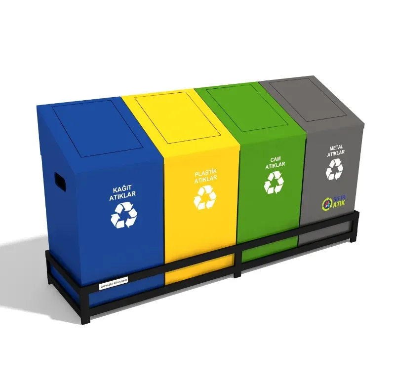 4 Lü Sıfır Atık Çöp Kovası -GDK-4034-B