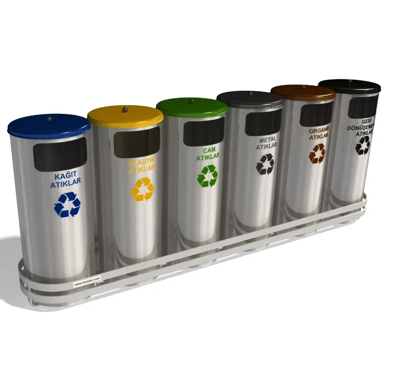 6 lı Sıfır Atık Çöp Kutusu -GDK-6017