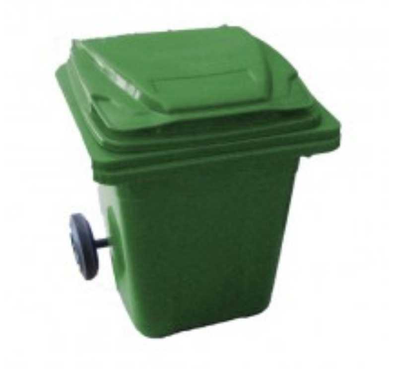 80 lt Yeşil Çöp Konteyneri -