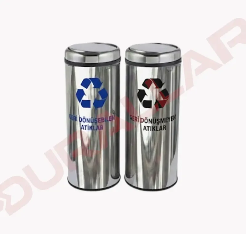 Döner Kapaklı 2 li Geri Dönüşüm Kutusu -GDK-2012