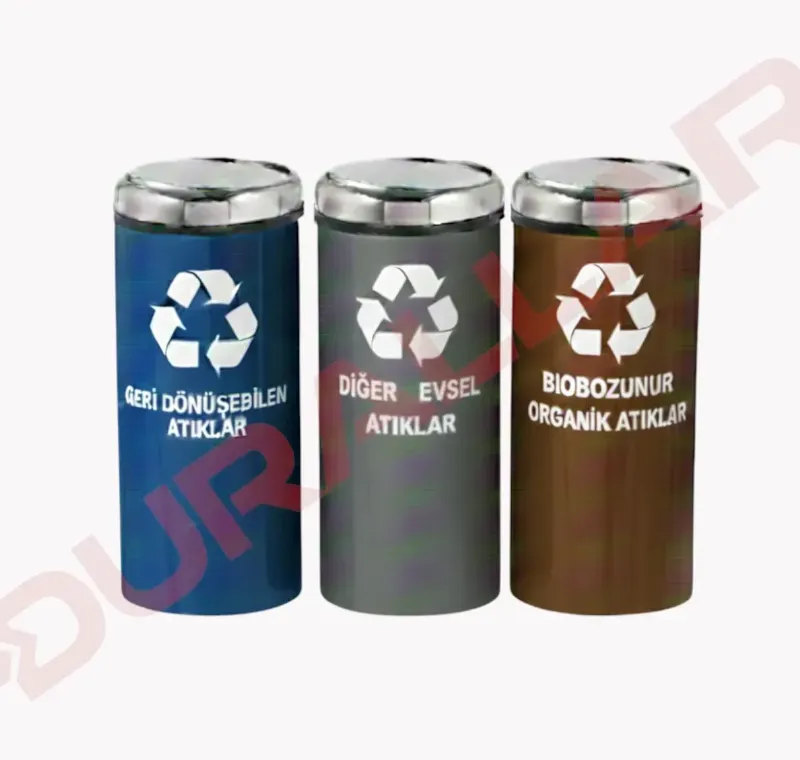 Döner Kapaklı 3 lü Sıfır Atık Kutusu -GDK-3010